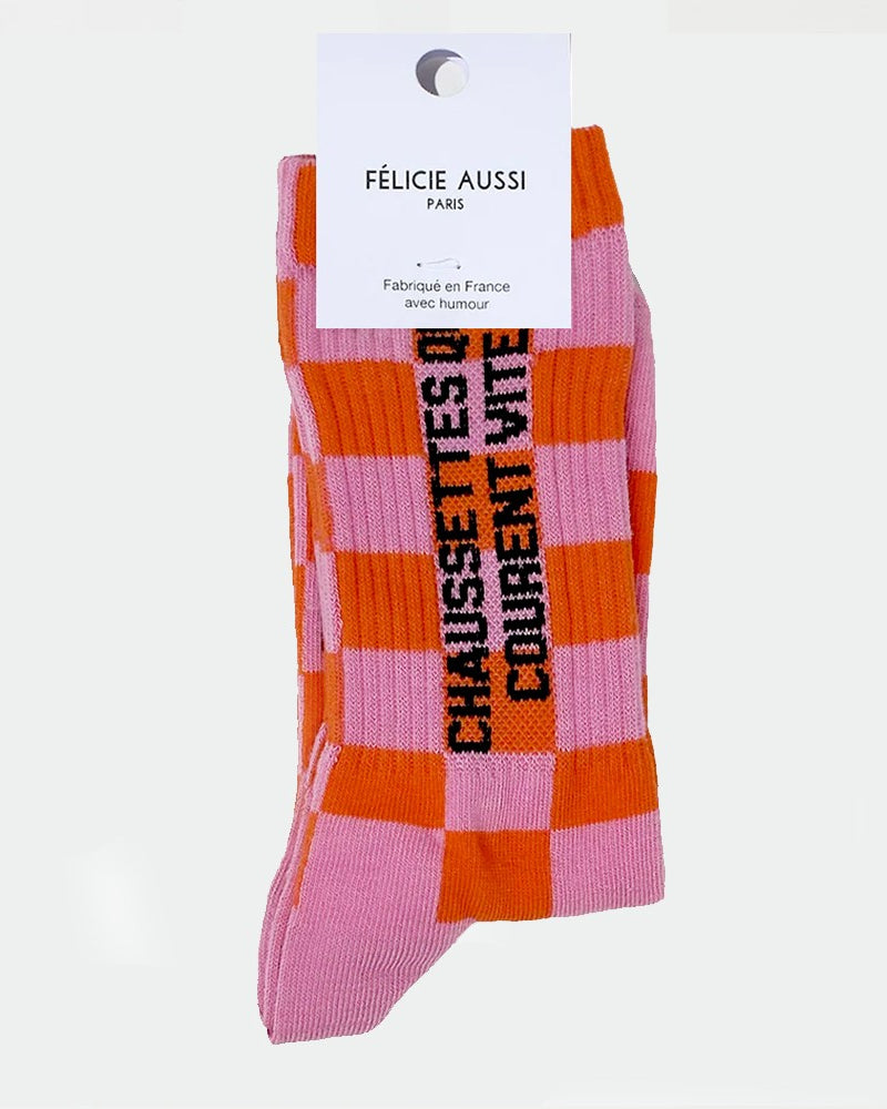 CHAUSSETTES QUI COURENT VITE 36/40 DAMIER