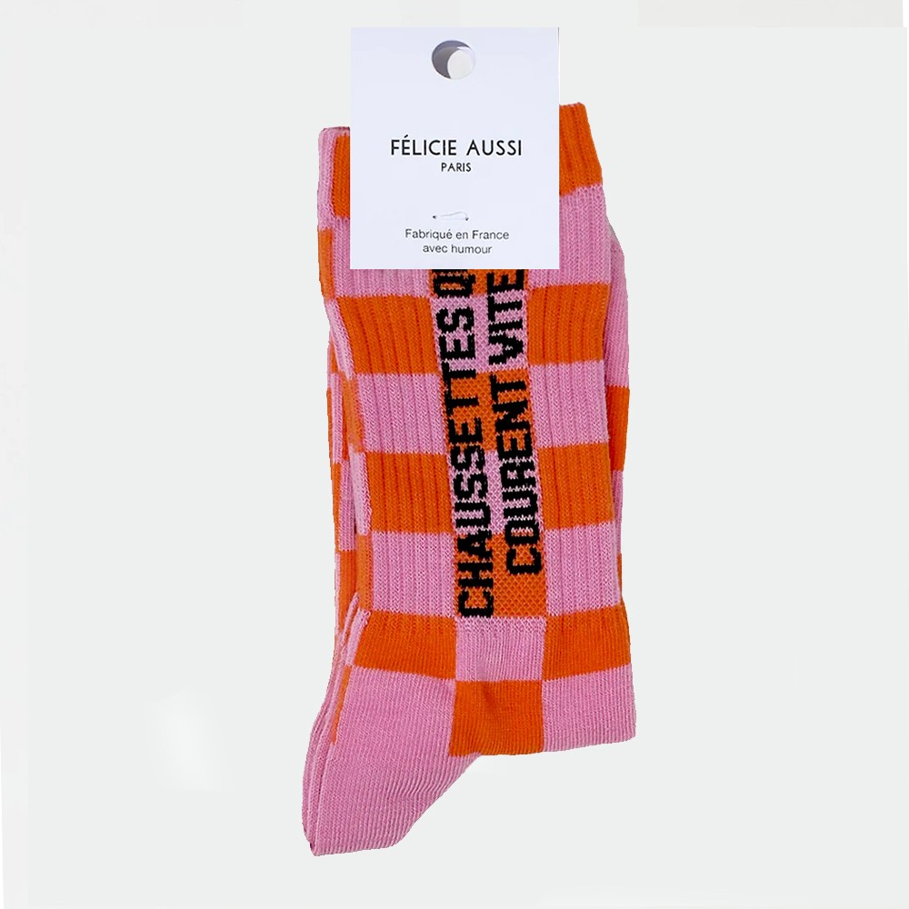 CHAUSSETTES QUI COURENT VITE 36/40 DAMIER