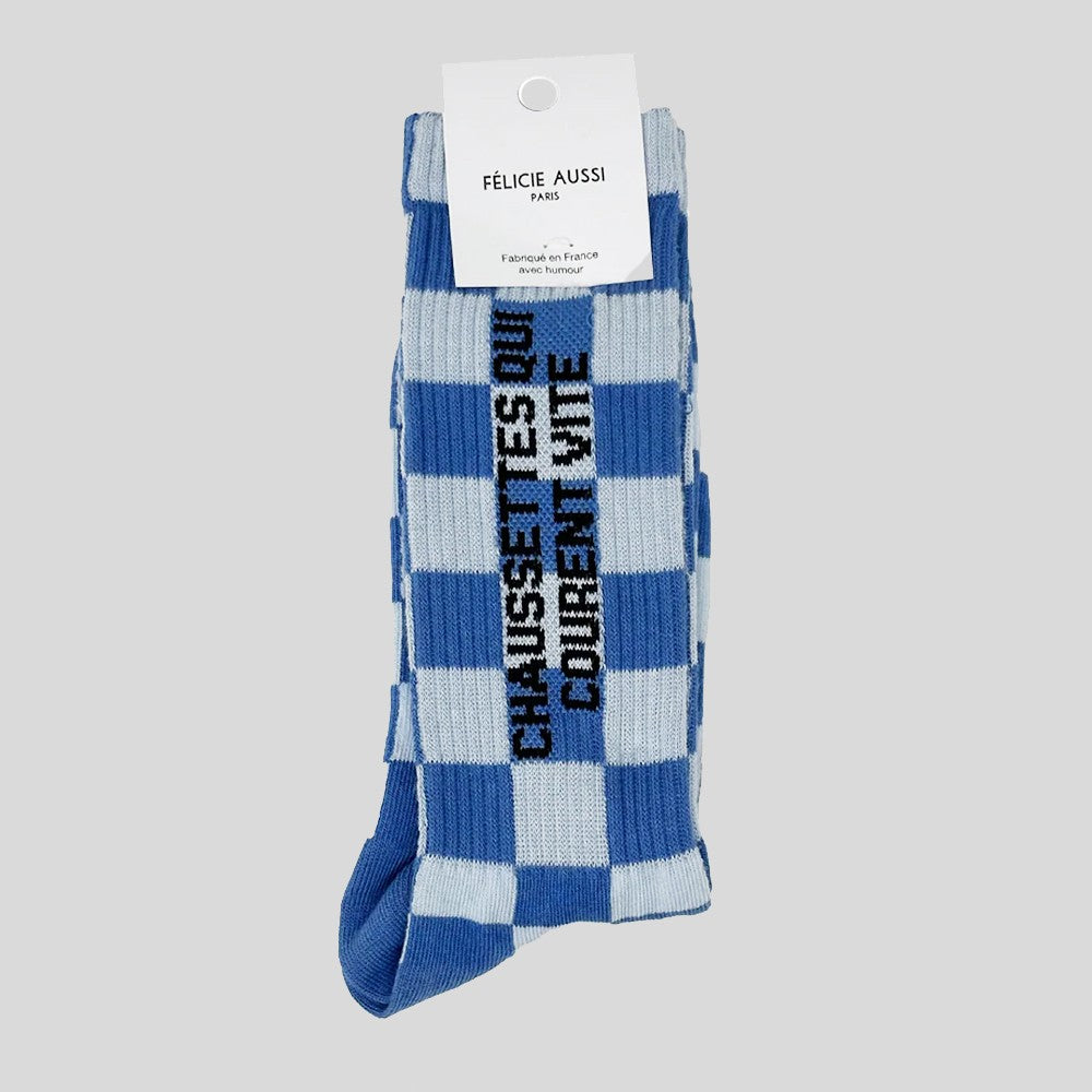 CHAUSSETTES QUI COURENT VITE 40/45 DAMIER
