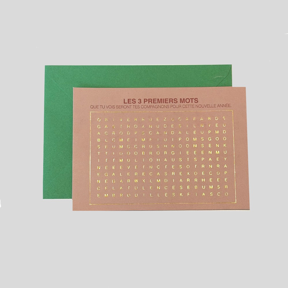 CARTE LES TROIS PREMIERS MOTS