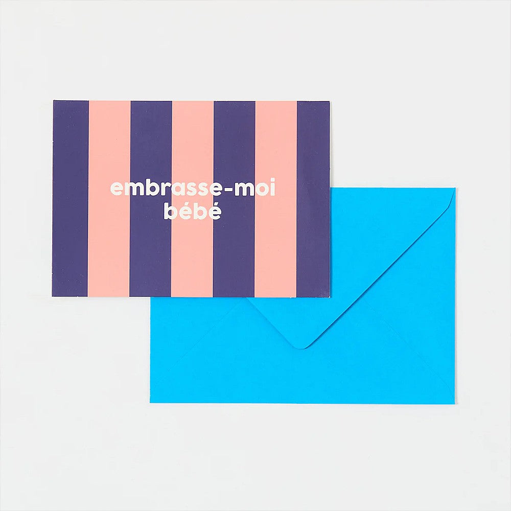 CARTE EMBRASSE MOI BEBE