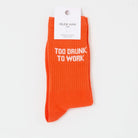 CHAUSSETTES TOO DRUNK TO WORK 36/40 ORANGE
