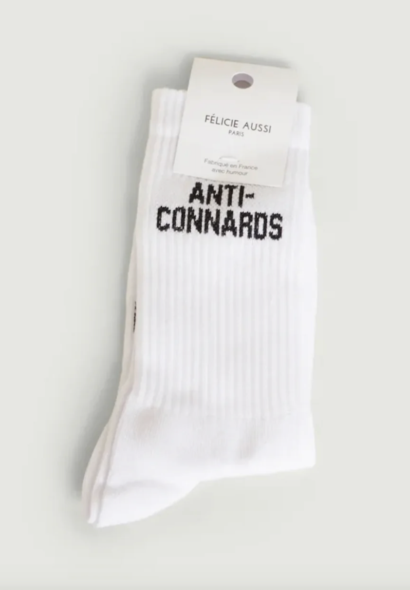 CHAUSSETTES ANTI-CONNARDS BLANC